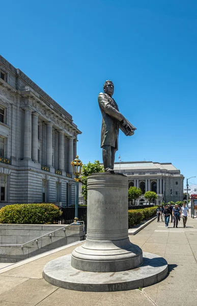 Сан Франциско Штат Калифорния Сша Июля 2023 Года Бронзовая Статуя — стоковое фото