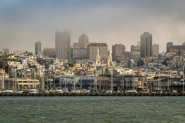 San Francisco Usa Luglio 2023 Paesaggio Urbano Sotto Nebbia Acquario — Foto Stock