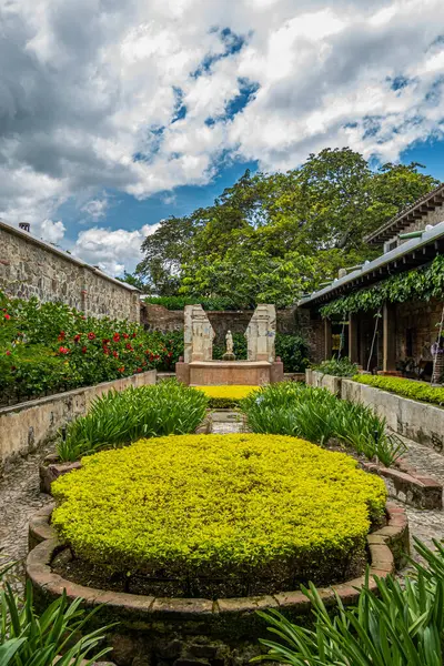 Guatemala Antigua Julio 2023 Museo Casa Santa Domingo Pequeño Jardín — Foto de Stock