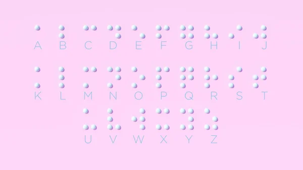 알파벳 텍스트 시스템 Symbol 점자의 Raised Doille Day 그라운드 — 스톡 사진