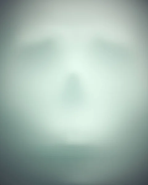 White Ghostly Skull Sci Transparent White Sphere Overcast Mist Atmosphere — Stock Photo, Image