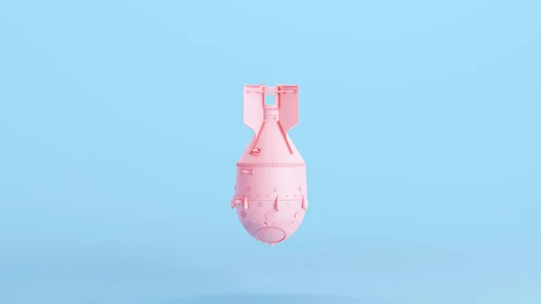 Pink Nuke Bomba Atómica Termonuclear Soft Gen Kitsch Fondo Azul — Foto de Stock