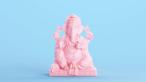 Estatua Ganesha Ganesh Rosa Dios Hindú Elefante Cabeza Religiosa Kitsch — Foto de Stock
