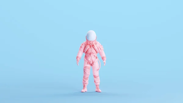 Pink Spaceman Astronaut Cosmonaut Helm Space Suit Escape Suit Retro — Stockfoto