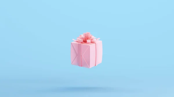 Pink Present Wrapping Paper Verrassing Verjaardag Wedding Box Kitsch Blue — Stockfoto
