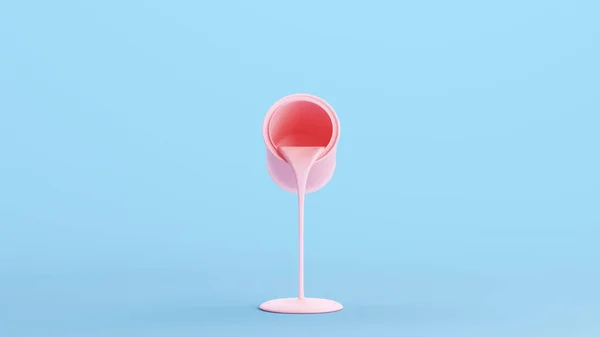 Latta Vernice Rosa Versare Contenitore Aperto Pieno Spessore Liquido Kitsch — Foto Stock