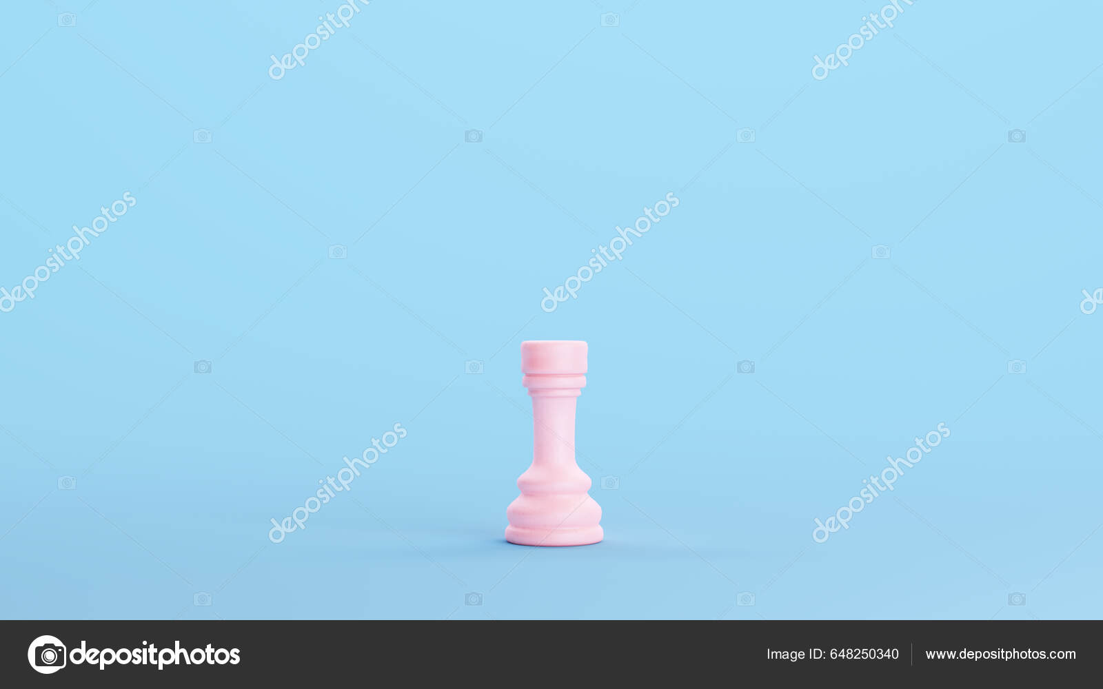 Strategic Game Of Chess 3d Rendered Chess Board And Clock On Blue