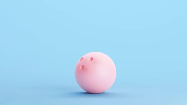 Rózsaszín Bowling Ball Sports Equipment Competition Game Egyszerű Alak Kitsch — Stock Fotó