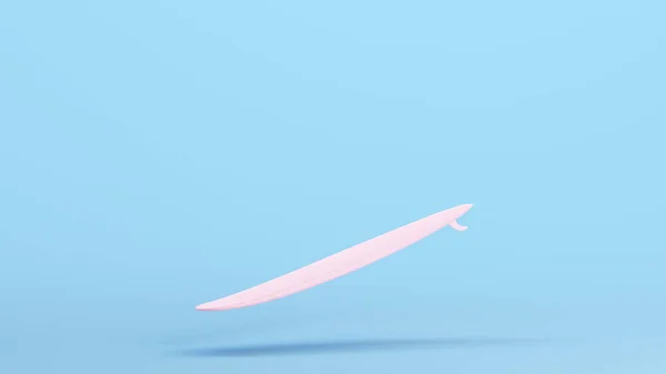 Pink Surfboard Fun Surf Sports Equipment Recreation Kitsch Blue Background — Stock Photo, Image