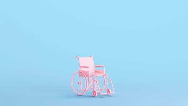Růžový Invalidní Vozík Nemocnice Mobilita Zdravotní Péče Zdravotní Postižení Pomoc — Stock fotografie