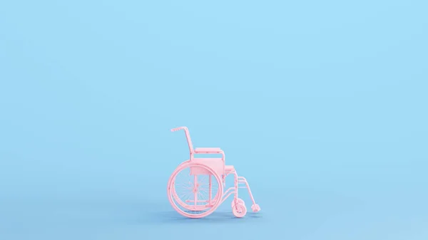 Pink Wheelchair Hospital Mobility Health Care Disability Assistance Patient Care — Stock Photo, Image