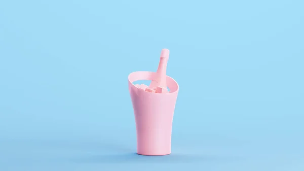 Růžové Champaign Chladničky Led Držáky Kbelík Nápoj Nápoj Nápoj Víno — Stock fotografie