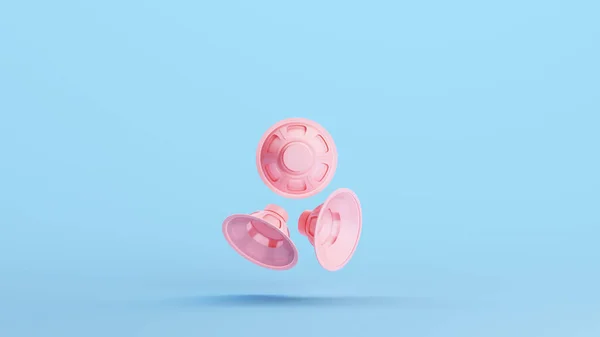 Pink Speaker Cone Tweeter Woofer Music Classic Design Kitsch Blue — Stock Photo, Image