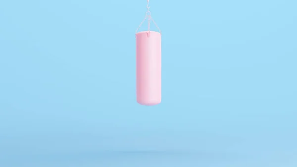 Rózsaszín Puncs Táska Punching Táska Boxing Tornaterem Képzés Fitness Párnázott — Stock Fotó