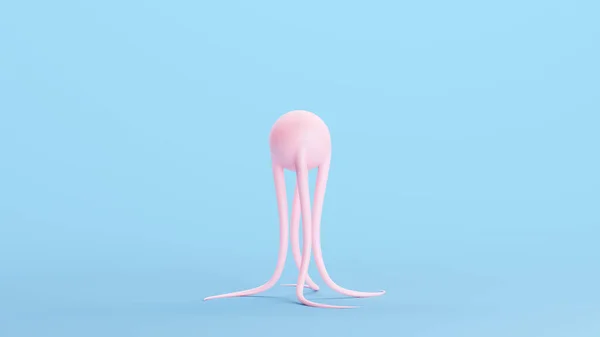 Pink Alien Concept Long Tentacles Круглий Форма Створіння Наукова Фантастика — стокове фото