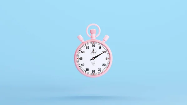 Pinkfarbene Stoppuhr Sport Präzisionsmessung Wettbewerb Chronometer Ausrüstung Minute Sekunden Blue — Stockfoto