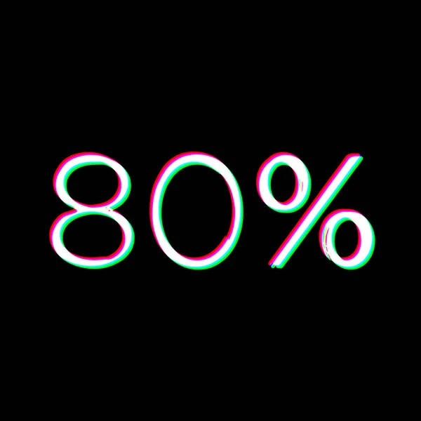 White Black Percent Sign Text Business Sale Price Discount Symbol — 스톡 사진