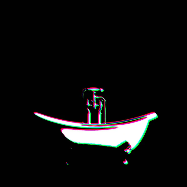 Білий Чорний Vintage Ванна Grudge Подряпаний Брудний Панк Стиль Друку — стокове фото