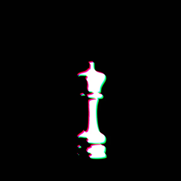 Λευκό Μαύρο Σκάκι Κομμάτι Βασιλιάς Grudge Γδαρμένο Βρώμικο Punk Στυλ — Φωτογραφία Αρχείου