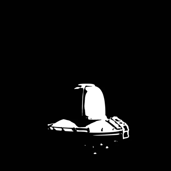 White Black Ufo Flying Saucer Alien Spaceship Space Craft Punk — 스톡 사진