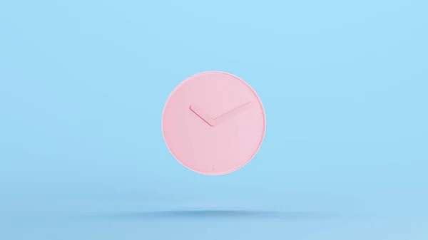 Reloj Rosa Cara Pared Círculo Tiempo Número Hora Minuto Mano —  Fotos de Stock