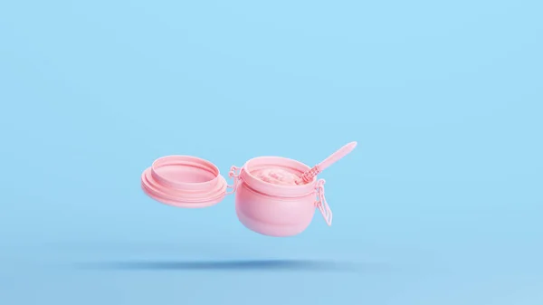 Pink Mason Jar Utensílios Cozinha Preservar Recipiente Armazenamento Alimentos Elegante — Fotografia de Stock