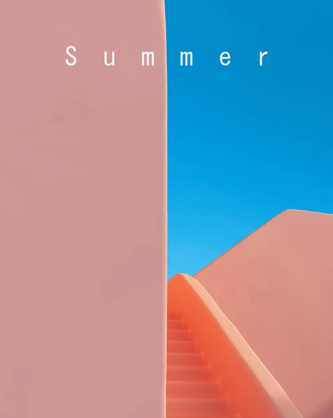 Rustikal Mittelmeer Sommer Ferienhaus Terrakotta Luxus Sonniger Urlaub Illustration Render — Stockfoto