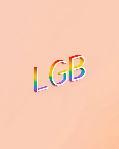 Lgb Letters Rainbow Pride Celebration Lesbisk Gay Bisexuell Samma Kön — Stockfoto