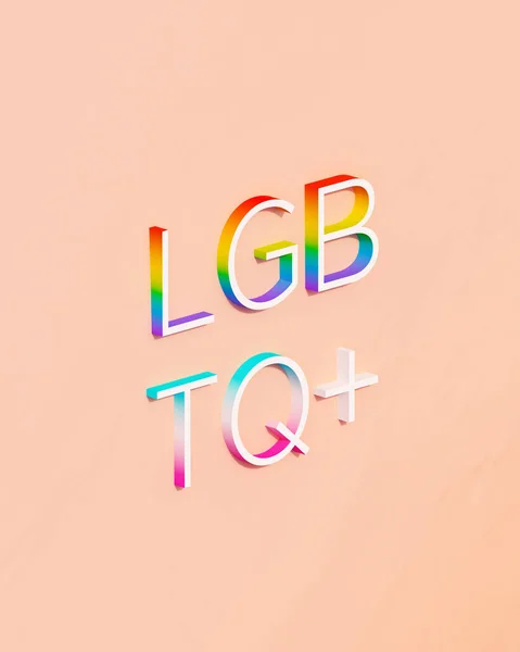 Lgbtq Letters Rainbow Pride Celebration Lesbian Gay Bisexual Trans Transgender — Stock Photo, Image