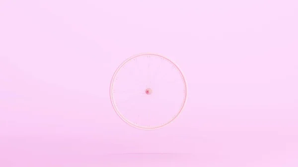 粉色自行车车轮窄赛程轮毂自行车基色粉色背景3D插图渲染数字渲染 — 图库照片