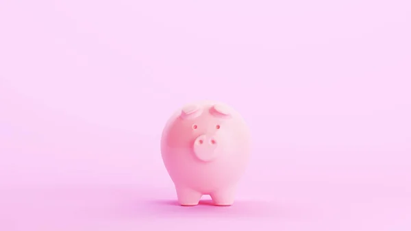 Rosa Piggybank Alcancía Ahorros Finanzas Banca Símbolo Negocio Kitsch Fondo — Foto de Stock