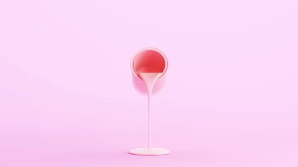 Różowy Farba Cyna Wlać Otwarty Pojemnik Pełny Gruby Płyn Kitsch — Zdjęcie stockowe