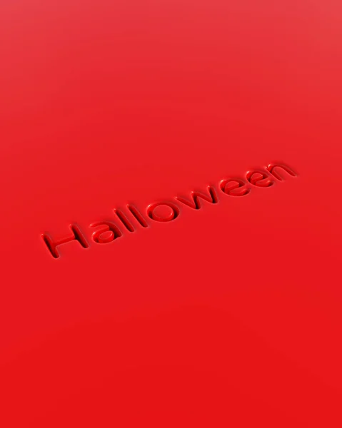 Tipografía Roja Halloween Tipografía Suave Redondo Deprimido Brillante Plástico Elegante — Foto de Stock