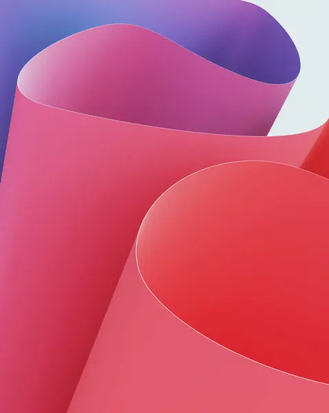 Pink purple blue gradient wave pattern fold texture wallpaper design curve line 3d illustration render digital rendering