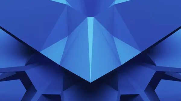 摘要蓝色背景线三角形结构几何四边形3D图形渲染数字渲染 — 图库照片