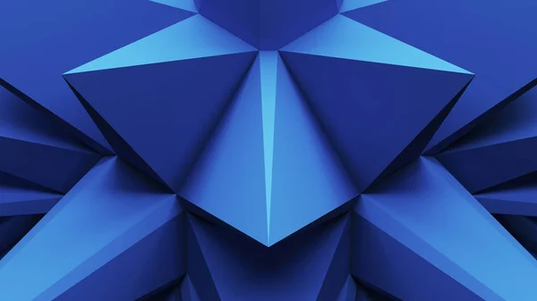 摘要蓝色背景线三角形结构几何四边形3D图形渲染数字渲染 — 图库照片