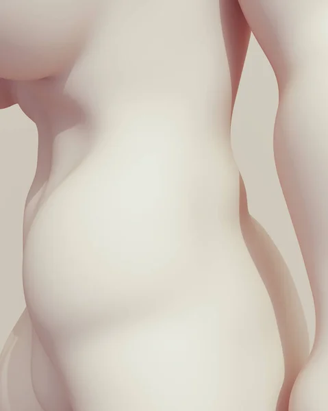 Hermosa Escultura Femenina Lado Cadera Forma Elegante Figura Mujer Arte —  Fotos de Stock