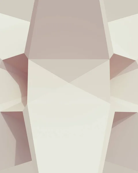 白い柔らかいトーン パターンの三角形の構造のきれいなまっすぐなライン設計中立背景3Dのイラスト レンダリングのデジタル レンダリング — ストック写真