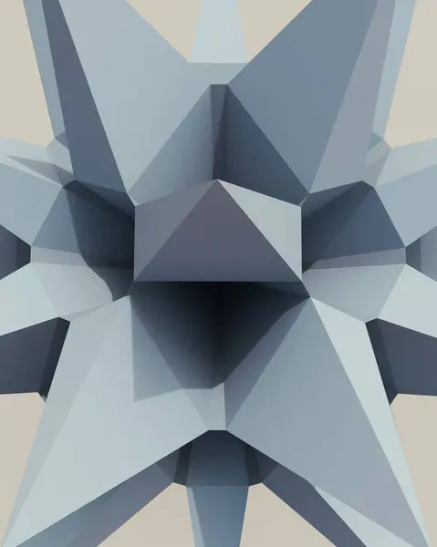固体3D几何形状蓝色油灰合成橡胶软色调图案三角形结构清洁直线设计中性背景三维图形绘制数字渲染 — 图库照片