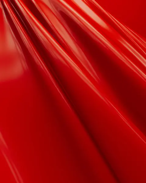 Titel Rote Falten Kräuselt Gummi Latex Seidig Glatt Lebendige Abstrakte — Stockfoto