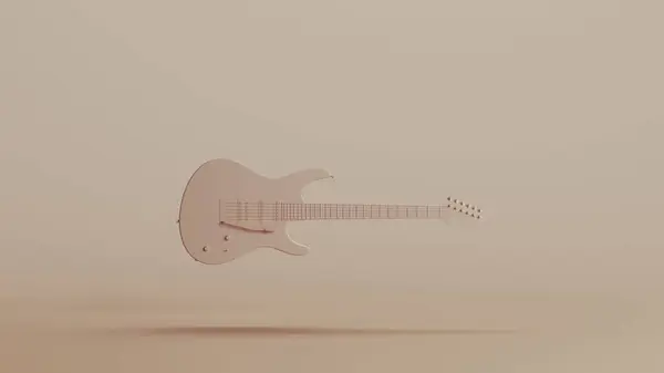 Elektro Gitar Enstrümanı Tarafsız Arkaplan Yumuşak Ton Bej Kahverengi Arkaplan — Stok fotoğraf