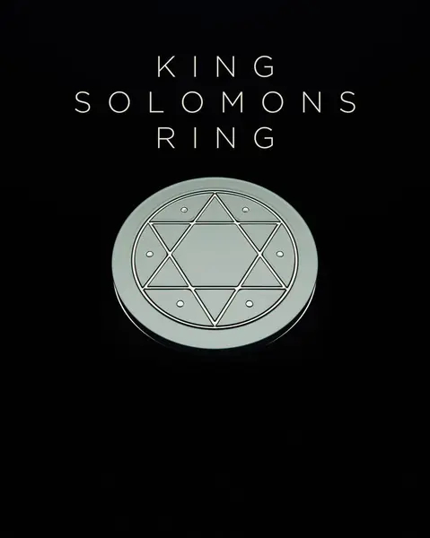 Seal Solomon Inscribed Magic Ring Brass Iron King Solomon Ring — Stock Photo, Image