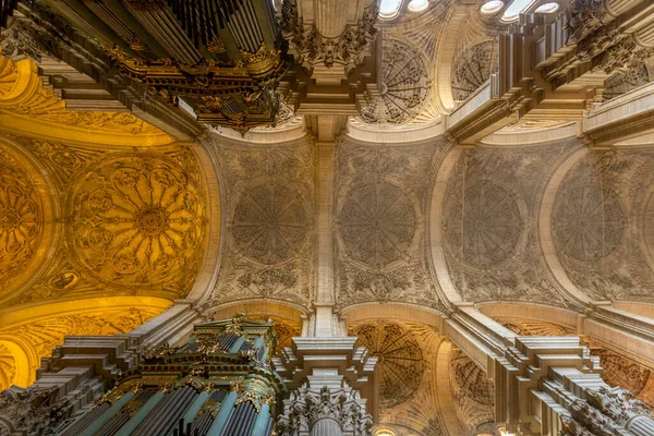 Malaga Spanien Oktober 2022 Interiören Malaga Katedralen Malaga Spanien Den — Stockfoto