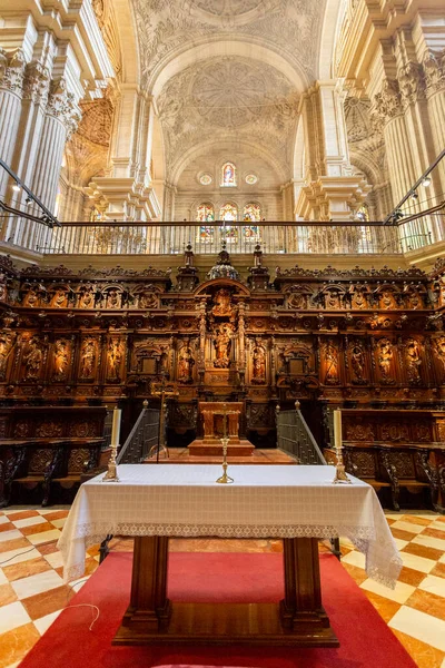 Malaga Espagne Octobre 2022 Choeur Cathédrale Malaga Espagne Octobre 2022 — Photo