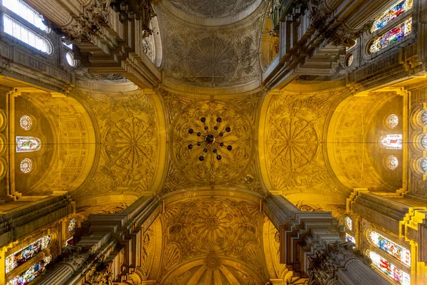 Malaga Španělsko Října 2022 Interiér Malagské Katedrály Malaze Španělsko Října — Stock fotografie