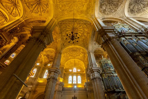 Malaga Španělsko Října 2022 Interiér Malagské Katedrály Malaze Španělsko Října — Stock fotografie