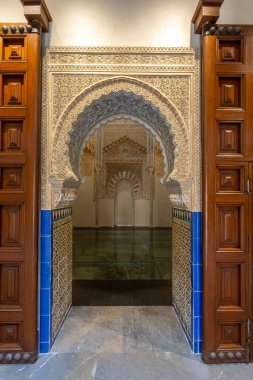 Granada, İspanya - 28 Ekim 2022: Granada Madrasa 'nın İçi