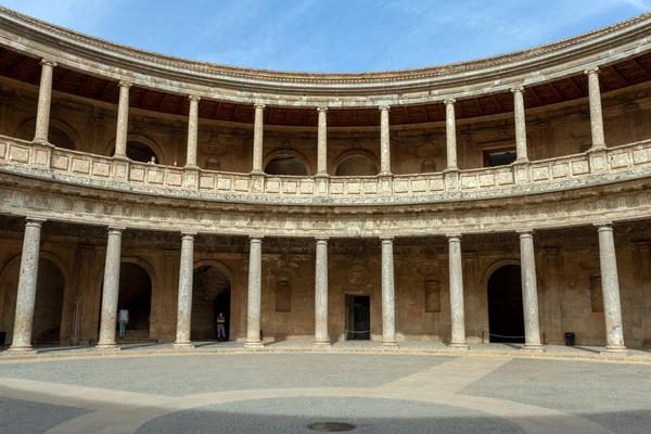 Granada Hiszpania Października 2022 Pałac Karola Alhambrze Granadzie Hiszpania Października — Zdjęcie stockowe