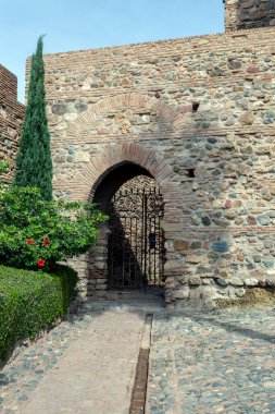 Malaga, İspanya - 29 Ekim 2022: Malaga Alcazaba