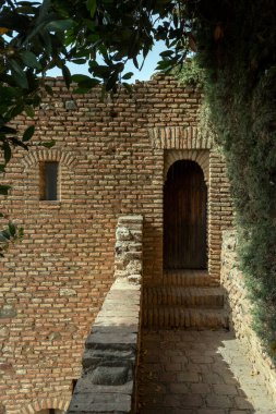 Malaga, İspanya - 29 Ekim 2022: Malaga Alcazaba